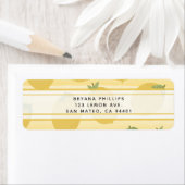 Yellow Lemons Summer Fruit Watercolor Stripe Gefal (Insitu)