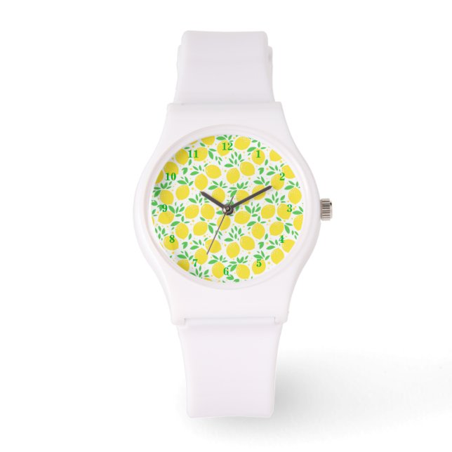 Yellow Lemons Watch Armbanduhr (Vorderseite)