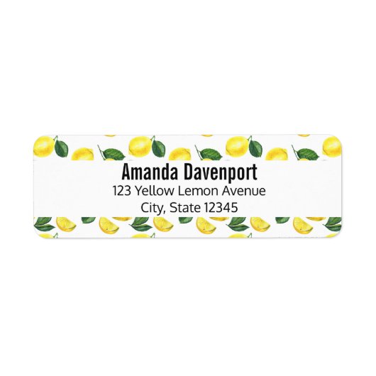 Yellow Lemons Watercolor Fruchtmuster (Vorne)