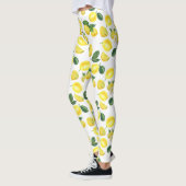 Yellow Lemons Watercolor Fruchtmuster Leggings (Links)