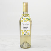 Yellow Lemons Watercolor Fruchtmuster Muster Viele Flaschenanhänger (Auf Flasche)