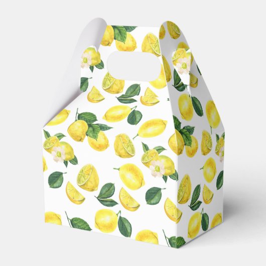 Yellow Lemons Watercolor Fruchtmuster Muster Viele Geschenkschachtel (Rückseite)