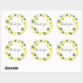 Yellow Lemons Watercolor Fruchtmuster Muster Viele Runder Aufkleber (Blatt)