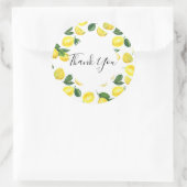 Yellow Lemons Watercolor Fruchtmuster Muster Viele Runder Aufkleber (Tasche)