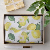 Yellow Lemons Watercolor Fruchtmuster Seidenpapier (Geschenk)