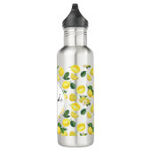 Yellow Lemons Watercolor Pattern Edelstahlflasche (Rechts)