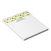 Yellow Lemons Watercolor Pattern Notizblock (angewinkelt)