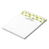 Yellow Lemons Watercolor Pattern Notizblock (Rotiert)