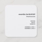 Yellow Lemons Watercolor Pattern Quadratische Visitenkarte (Rückseite)