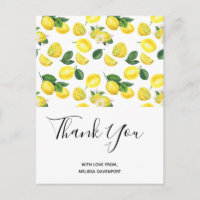 Yellow Lemons Watercolor Pattern Vielen Dank