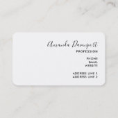 Yellow Lemons Watercolor Pattern Visitenkarte (Rückseite)