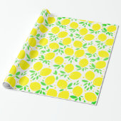 Yellow Lemons Wrapping Paper Geschenkpapier (Ungerollt)