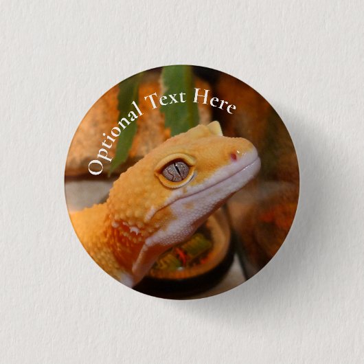 Yellow Leopard Gecko Button (Vorderseite)