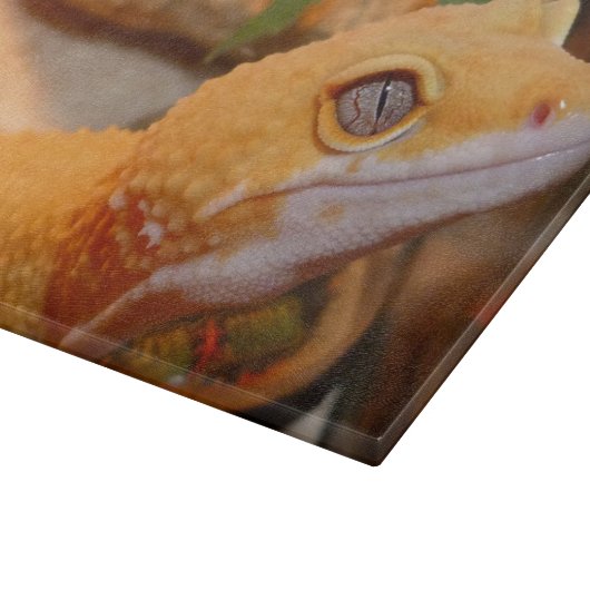 Yellow Leopard Gecko Cutting Board Schneidebrett (Ecke)