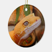 Yellow Leopard Gecko Lizard Keramik Ornament (Links)
