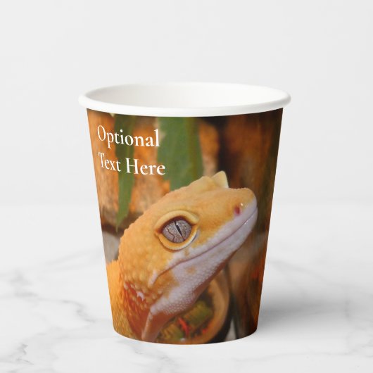 Yellow Leopard Gecko Pappbecher (Vorderseite)