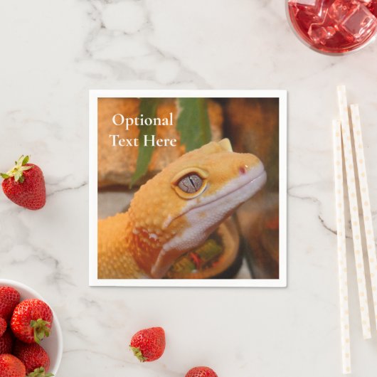 Yellow Leopard Gecko Serviette (Beispiel)