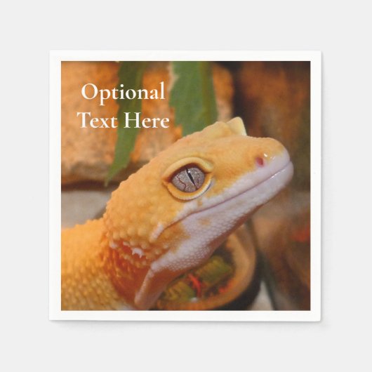Yellow Leopard Gecko Serviette (Vorderseite)