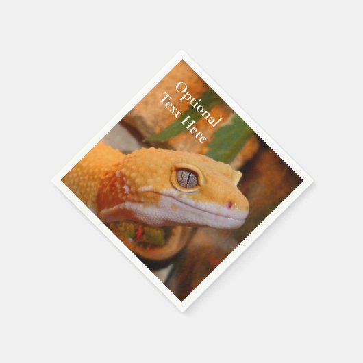 Yellow Leopard Gecko Serviette (Ecke)