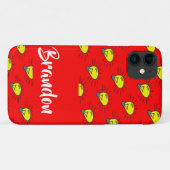 Yellow light bulbs on red Case-Mate iPhone hülle (Rückseite (Horizontal))