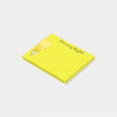 Yellow Light Bulle Note Pads Post-it Klebezettel (angewinkelt)
