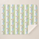 Yellow Lighthouse Sherpa Blanket Sherpadecke (Vorderseite (Horizontal))