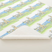 Yellow Lighthouse Sherpa Blanket Sherpadecke (3/4)