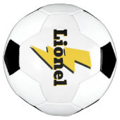 Yellow lighting bolt strike flash logo custom name fußball (Gedreht)