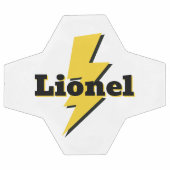Yellow lighting bolt strike flash logo custom name fußball (Flach)