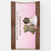 Yellow Lil' Cowgirl Personalisiert Babydusche Banner (Vertikal)