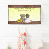 Yellow Lil' Cowgirl Personalisiert Babydusche Banner (Insitu)