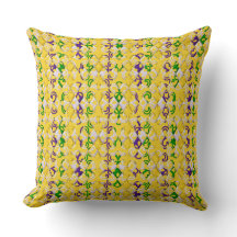 YELLOW LILA GREEN MARDI GRAS FLEUR DI LIS