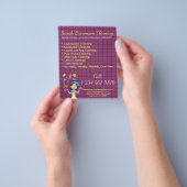 Yellow Lila House Cleaner Janitorial Glove Schürze Flyer (Gruppe)