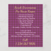 Yellow Lila House Cleaner Janitorial Glove Schürze Flyer (Hinten)