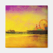 Yellow Lila Santa Monica Pier Magnet (Vorne)