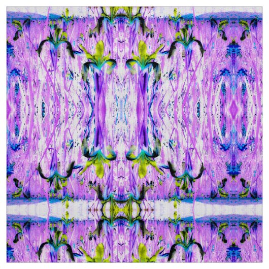 Yellow Lilac Iris Fabric Stoff (Muster)