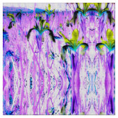 Yellow Lilac Iris Fabric Stoff (Nahaufnahme)