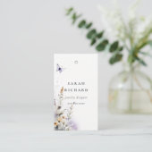 Yellow Lilac Wildblume Butterfly Einfache Preismar Visitenkarte (Stehend Vorderseite)