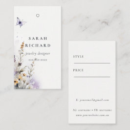 Yellow Lilac Wildblume Butterfly Einfache Preismar Visitenkarte