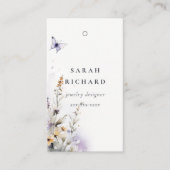 Yellow Lilac Wildblume Butterfly Einfache Preismar Visitenkarte (Vorderseite)