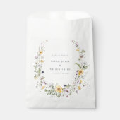 Yellow Lilac Wildblume Wreath Wedding Vielen Dank Geschenktütchen (Vorderseite)