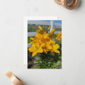 Yellow Lilies Mitteilungskarte (Vorderseite/Rückseite Beispiel)