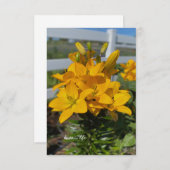 Yellow Lilies Mitteilungskarte (Vorne/Hinten)