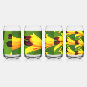 Yellow Lilies Pattern Dosenglas (Rechts)