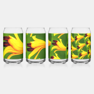 Yellow Lilies Pattern Dosenglas