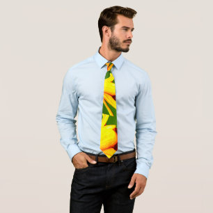Yellow Lilies Pattern Krawatte