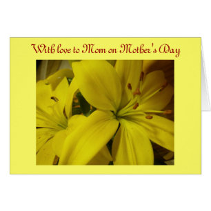 Yellow Lilllies Muttertagskarte