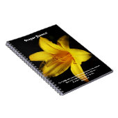 Yellow Lily Blume Faith Bible Prayer Journal Notizblock (Rechte Seite)