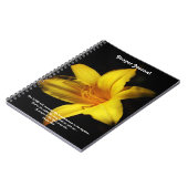 Yellow Lily Blume Faith Bible Prayer Journal Notizblock (Linke Seite)