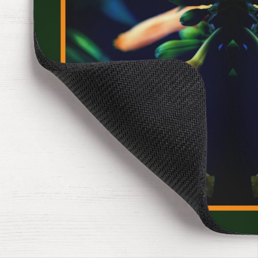 Yellow Lily Flower Abstract Personalized Mousepad (Ecke)